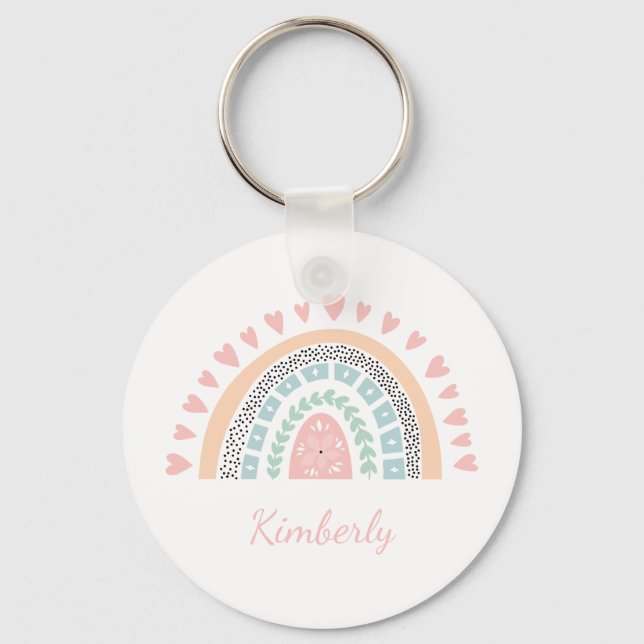 Boho Rainbow Schlüsselanhänger (Vorderseite)