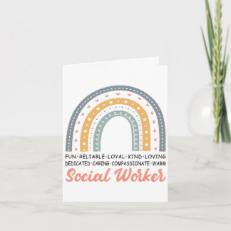 Boho Rainbow Social Work Monatskarte Karte