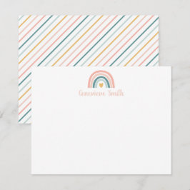 Boho Rainbow Stationery Mitteilungskarte