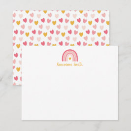 Boho Rainbow Stationery Note Card Mitteilungskarte