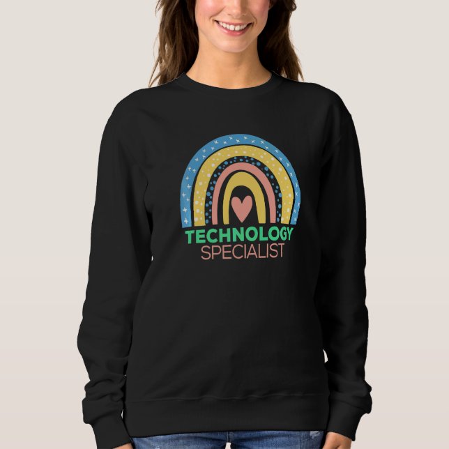 Boho Rainbow Steam Teacher Tech Squad Technology S Sweatshirt (Vorderseite)