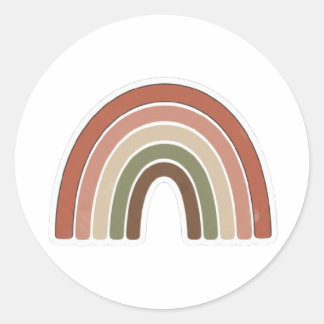 Boho Rainbow Sticker – Vintage Minimal Design