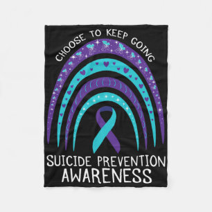 Boho Rainbow Suicide Awareness Mental Health Fleecedecke