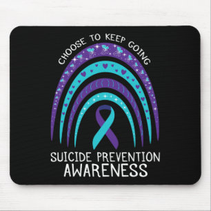 Boho Rainbow Suicide Awareness Mental Health Mousepad
