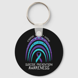 Boho Rainbow Suicide Awareness Mental Health Schlüsselanhänger