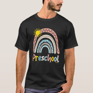 Boho Rainbow Sunshine Preschool Kids Teacher T-Shirt
