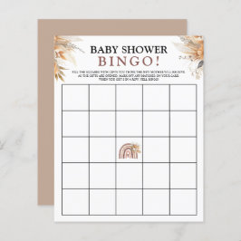 Boho Rainbow Theme | Baby Shower Bingo Game