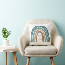Boho Rainbow Throw Pillow Kissen