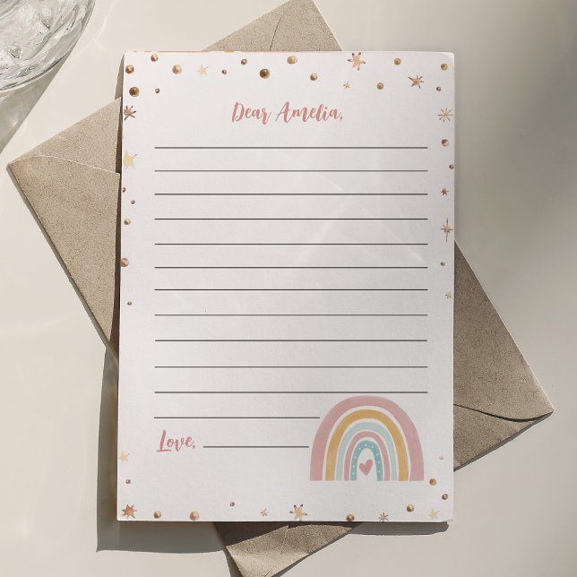 Boho Rainbow Time Capsule Note Card Dankeskarte (Von Creator hochgeladen)