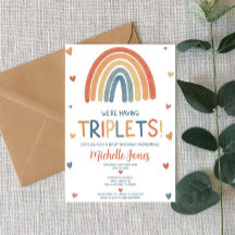 Boho Rainbow Triplets Baby Dusche