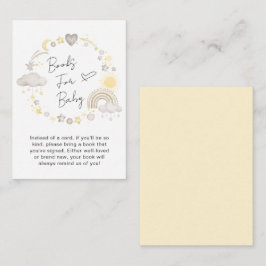 Boho Rainbow Wasserfarbenbücher für Babydusche Begleitkarte