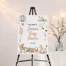 Boho Rainbow Watercolor Babydusche