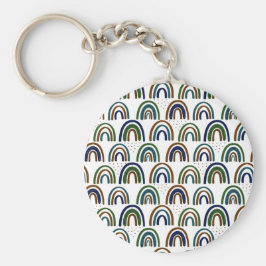 Boho Rainbows Blue Green und Brown Schlüsselanhänger