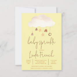 Boho Raincload und Star Gender Neutral Baby Sprink Einladung