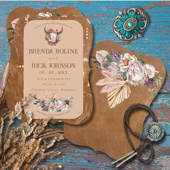 Boho Ranch Desert Tan Wedding Einladung (Von Creator hochgeladen)