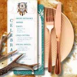 Boho Ranch Wedding Flat Program Menu Programm