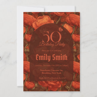 Boho Ranunculus Accent Birthday Celebration Einladung