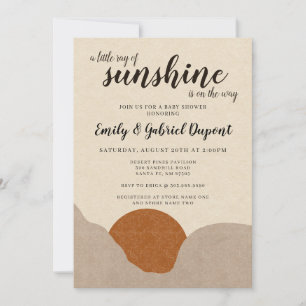Boho Ray of Sunshine Baby Shower Einladung
