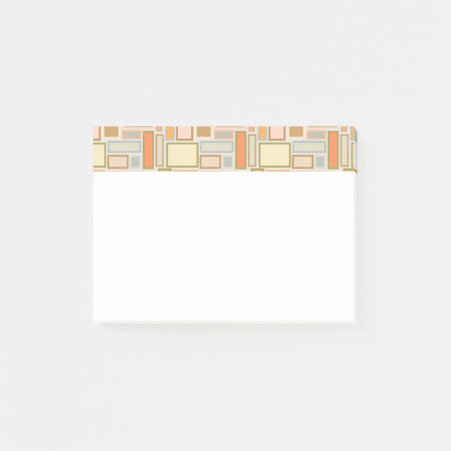 Boho Rectangle Post-it Klebezettel (Vorderseite)