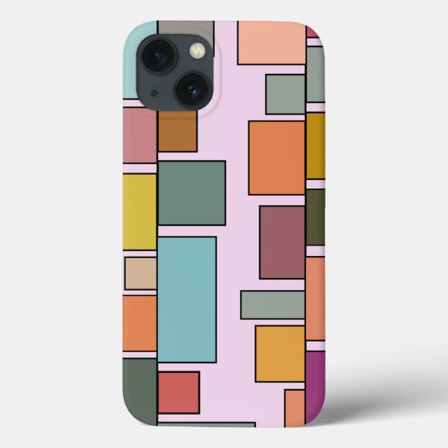 Boho Rectangles Coque-Mate coque iphone (Verso)