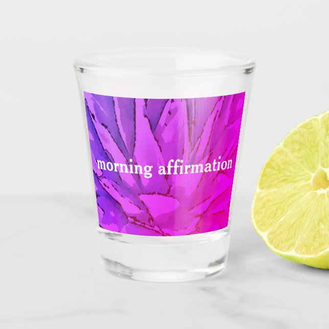 Boho Red gab Affirmations Shot Glass Schnapsglas (Vorderseite)