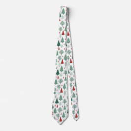 Boho Red Green Weihnachtsbaumen Urlaub Krawatte