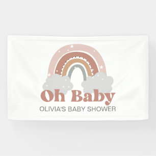 Boho-Regenbogen-Baby-Party Banner