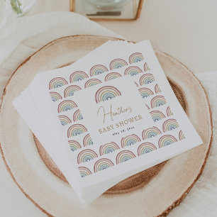 Boho-Regenbogen-Baby-Party Serviette