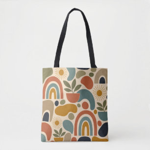 Boho-Regenbogen & Botanisches Nahtloses Muster Tasche