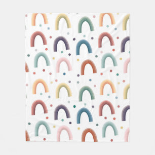 Boho-Regenbogen Fleecedecke