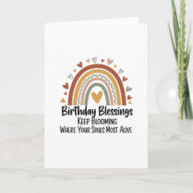 Boho Regenbogen Geburtstagssegensdesign