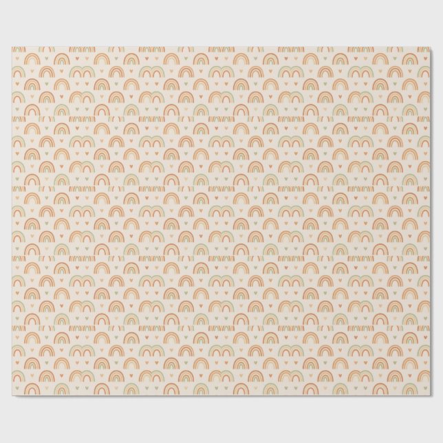 Boho-Regenbogen-Geschenkpapier Geschenkpapier (Flach)
