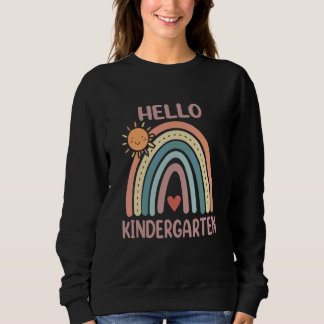 Boho Regenbogen Herz Für Lehrer Frauen Hallo Kinde Sweatshirt