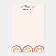Boho-Regenbogen-Herzen Personalisierte Lehrer-Post