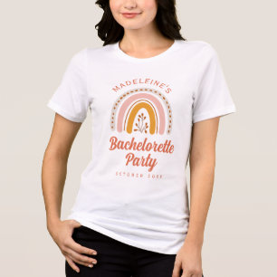 Boho Regenbogen-Junggeselinnen-Abschied Tri-Blend Shirt