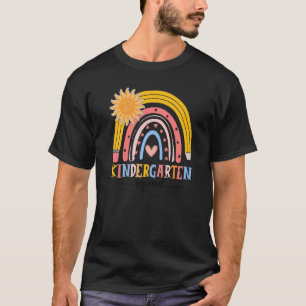 Boho-Regenbogen-Kindergarten-Trupp Lehrer Erster T T-Shirt