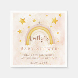 Boho Regenbogen Magie Staub Gold Sterne Baby Dusch Serviette