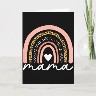 Boho Regenbogen Mama Leopard Muttertag Niedliche M Karte
