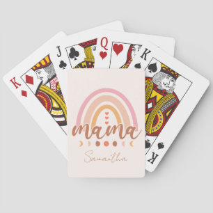 Boho Regenbogen Mama Spielkarten