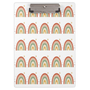 Boho-Regenbogen-Muster-Schlips Klemmbrett