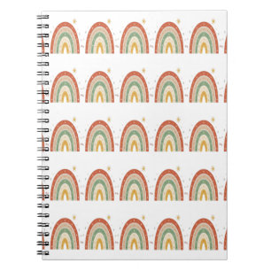 Boho-Regenbogen-Muster-Schlips Notizblock