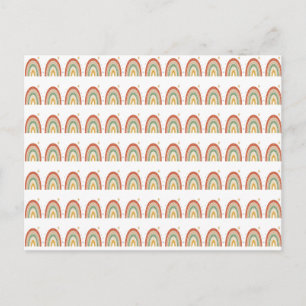 Boho-Regenbogen-Muster-Schlips Postkarte