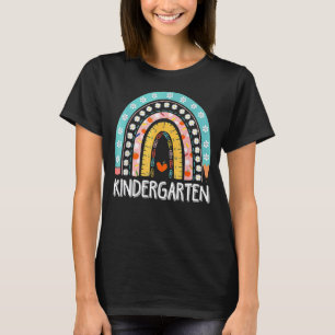 Boho-Regenbogen-Schulkind Lehrkraft Rücken T-Shirt