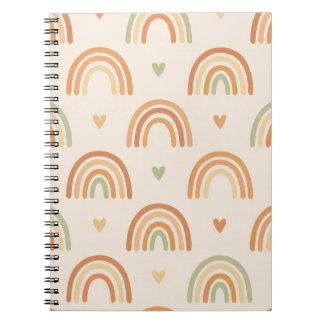 Boho-Regenbogen-Spiralblock Notizblock