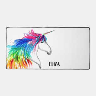 Boho Regenbogen Süße Mädchen Einhorn Kinder Schreibtischunterlage