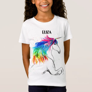 Boho Regenbogen Süße Mädchen Einhorn Kinder T-Shirt