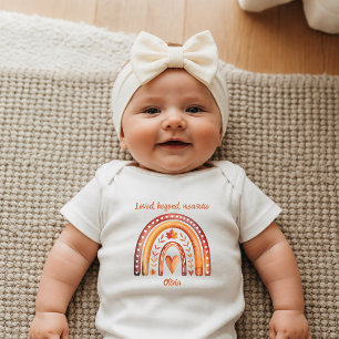 Boho-Regenbogen – Über alles geliebt – Herbst – Ne Baby Strampler