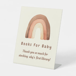 Boho Regenbogenminimalismus Bücher für Baby Sockelschild