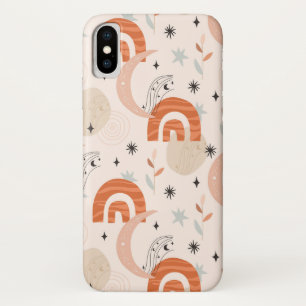 Boho Regenbogensterne Blume abstrakte Linienkunst Case-Mate iPhone Hülle