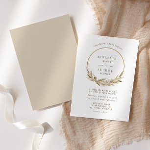 Boho-Reifen-Pampasgras-Hochzeit Einladung